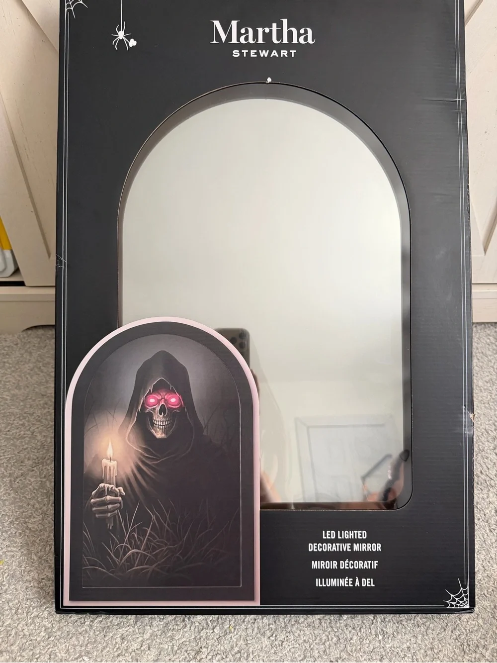TikTok Viral Martha Stewart Led Grim Reaper Mirror Spooky Decor Halloween